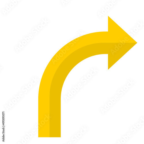 curved flat style icon