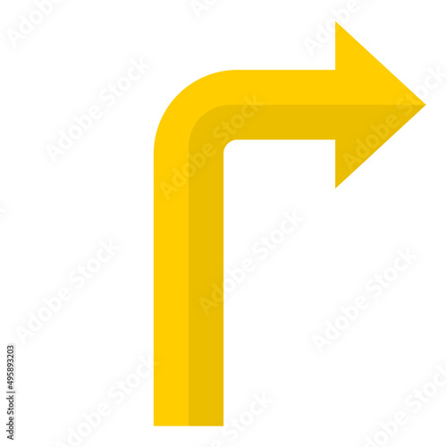 right flat style icon