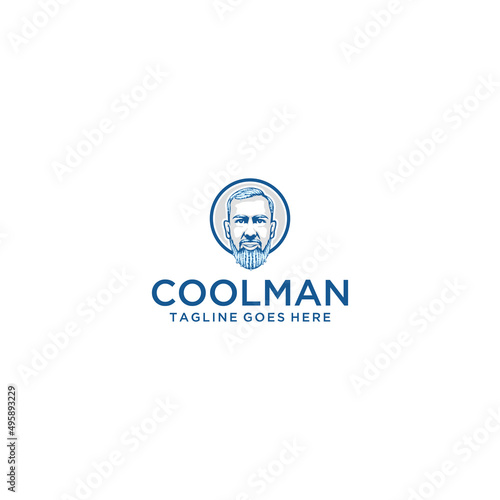 cool man ice logo design
