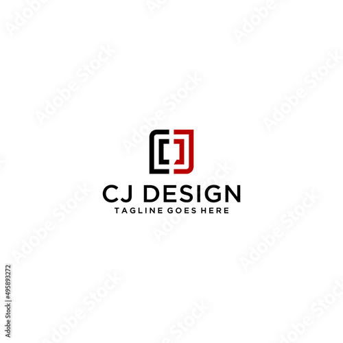 CJ, JC initial logo sign design