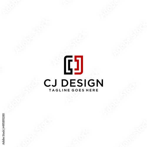 CJ, JC initial logo sign design