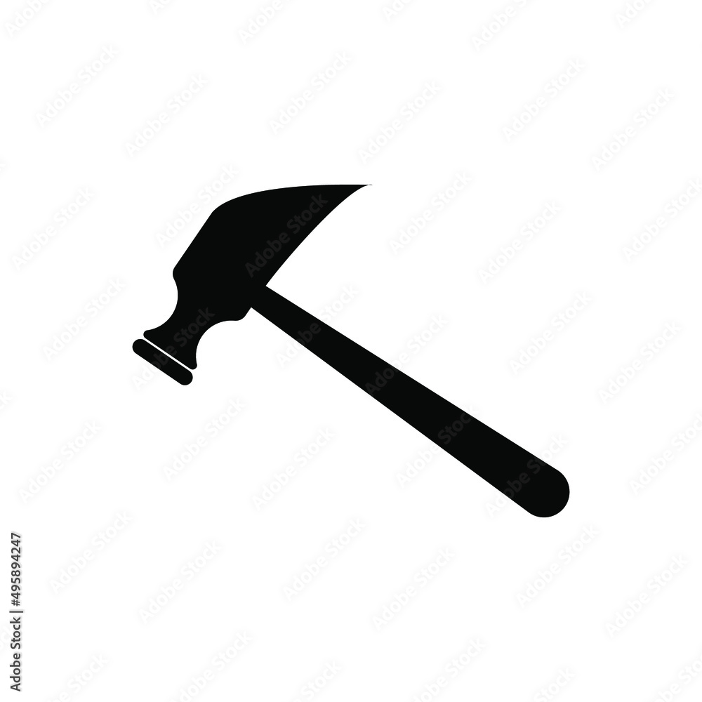 hammer icon vector. simple flat shape. builder tools hammer icon vector. simple flat shape. builder tools