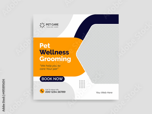 pet Social media ads banner post Template