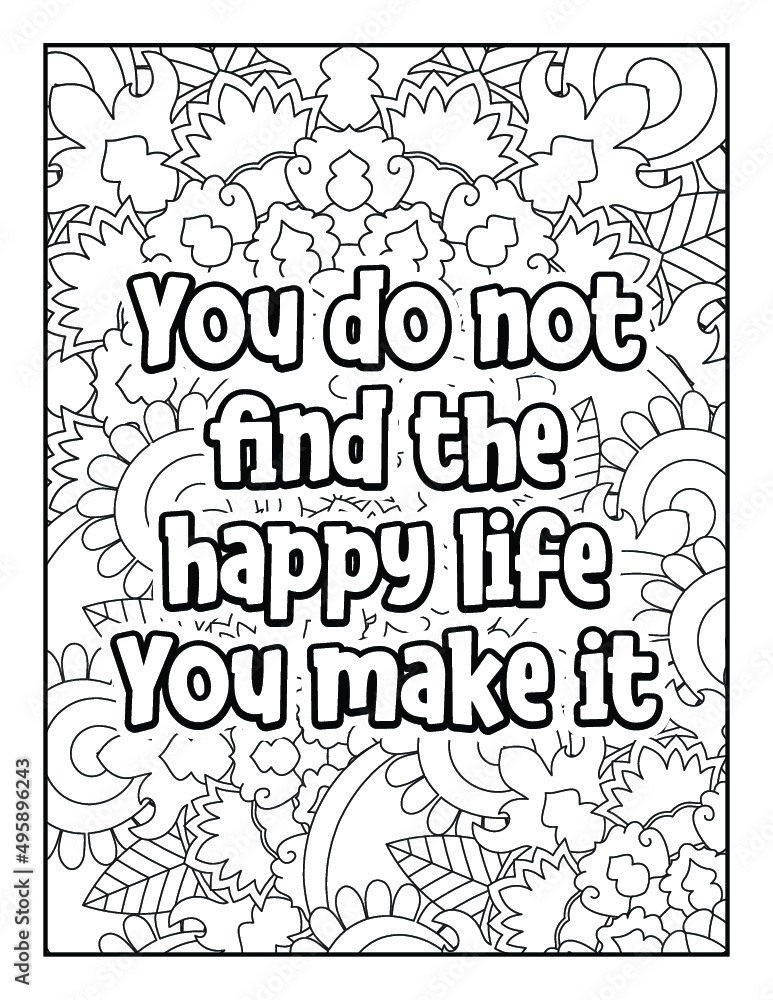 Motivational quotes coloring page. Inspirational quotes coloring page ...