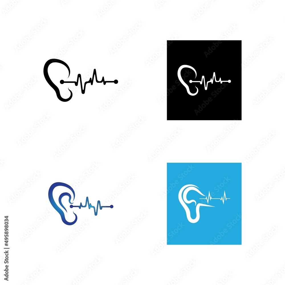 Hearing care Logo Template icon vector design Hearing care Logo Template icon vector design