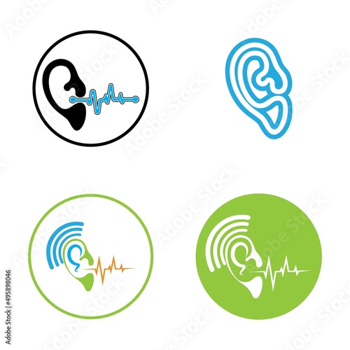 Wallpaper Mural Hearing care Logo Template icon vector design Torontodigital.ca