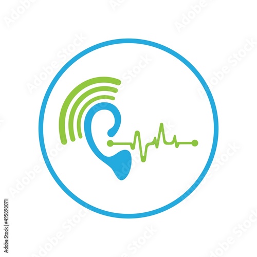 Hearing care Logo Template icon vector design