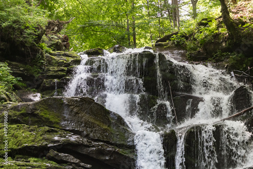 waterfall in the mountains..