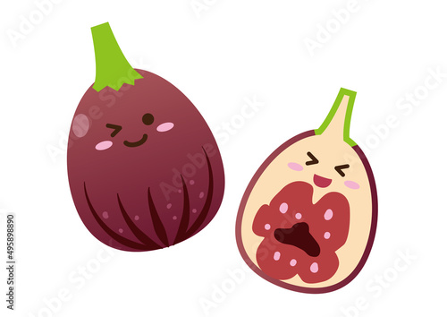 いちじくキャラクター　線なし