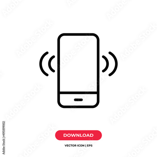 Phone vibration icon vector. Vibration sign
