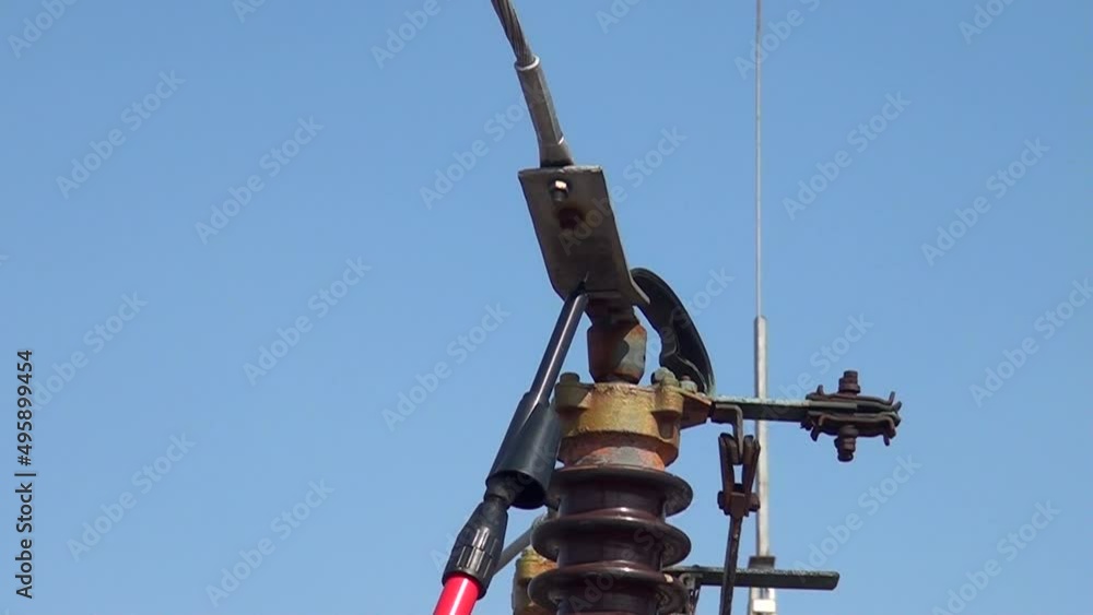 Electrical substation. Installation of grounding. An electrical installation designed for receiving, converting and distributing electrical energy. Electrical substation. Installation of grounding. An electrical installation designed for receiving, converting and distributing electrical energy.