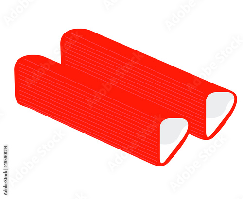 Crab sticks icon, symbol