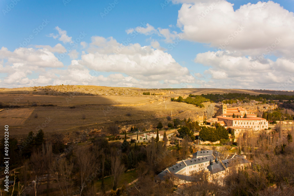 Vista general de Segovia, Castilla y León, España. 