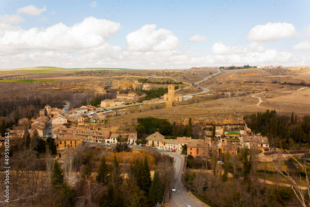 Vista general de Segovia, Castilla y León, España. 
