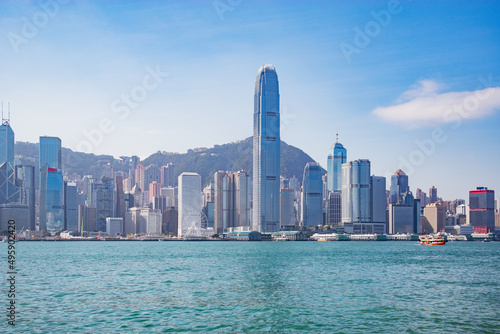 Day city view of Hong Kong.
