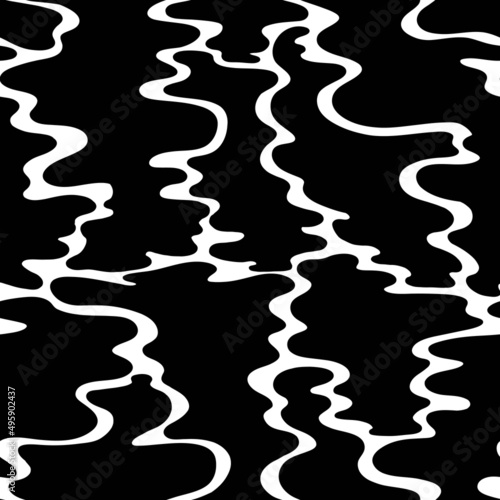 Seamless abstract spots pattern background. Decorative design freehand creative paint. Texture chaotic element.
