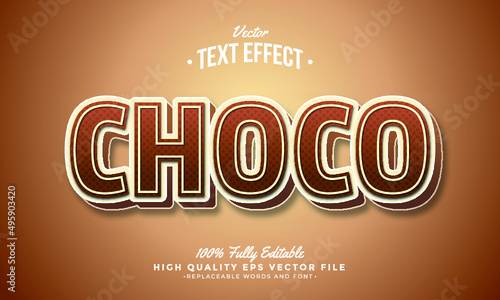 Choco Brown Gradient Background Editable Modern Text Effect Vector Files 