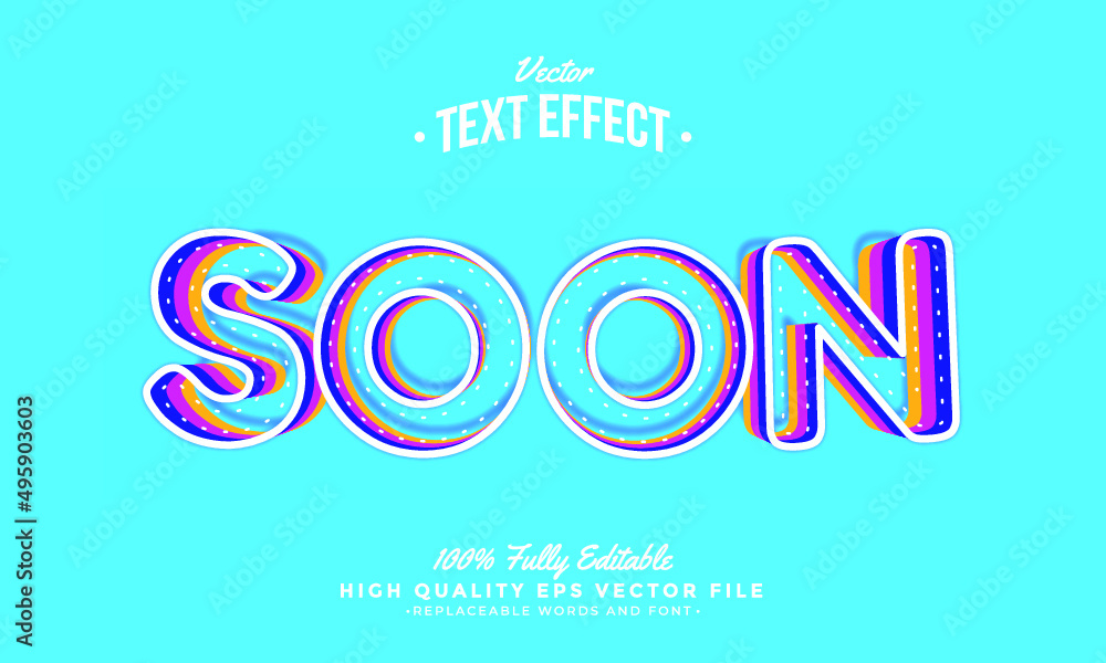 Soon Line 3D Blue Background Editable Modern Text Effect Vector Files Soon Line 3D Blue Background Editable Modern Text Effect Vector Files