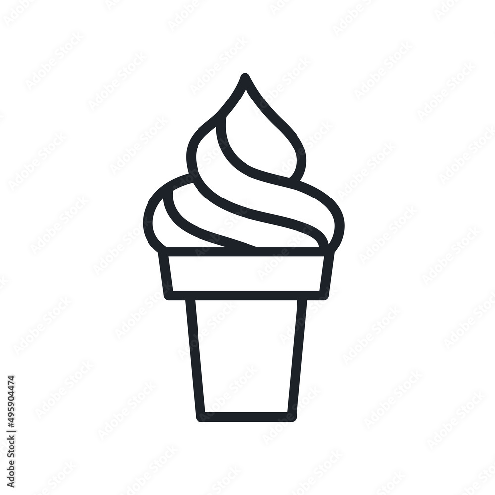 Ice cream icon. Food and drinks isolated line icons Ice cream icon. Food and drinks isolated line icons