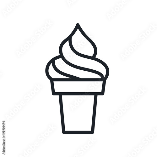 Ice cream icon. Food and drinks isolated line icons