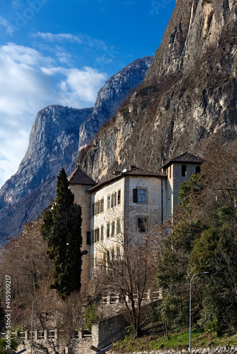 Firmian Castle is a medieval building and the home of the noble dynasty of the Firmian. Mezzocorona, Piana Rotaliana, Trento province, Trentino Alto-Adige, Italy, Europe. © Andrea Contrini