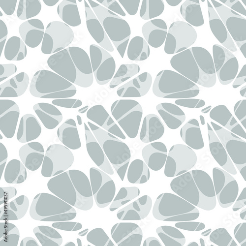 Neural network seamless pattern. Bionics grey background