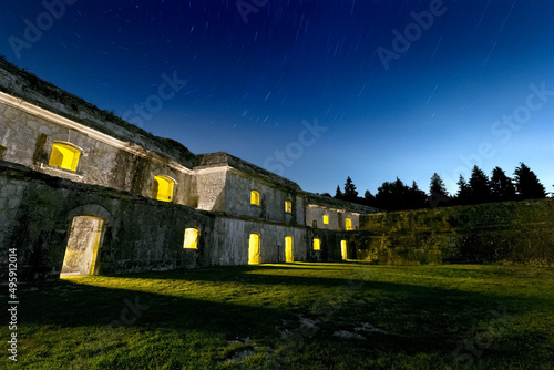 Night at the Fort Punta Corbin. Tresché Conca, Roana, Vicenza province, Veneto, Italy, Europe. photo