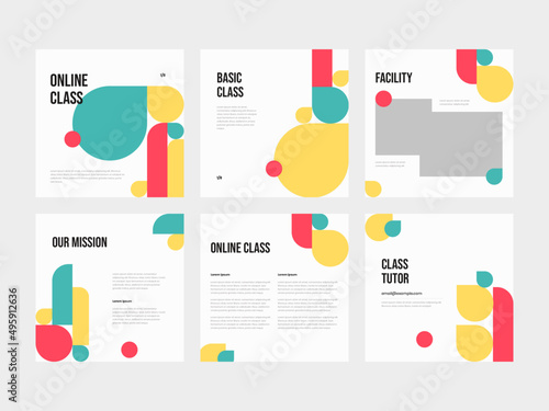 Experience a Fusion of Learning and Modern Aesthetics with Colorful Mosaic Pattern Instagram Post Template for Course Promotions. Simple and Vibrant, making it Perfect for Your Social Media Campaigns.
