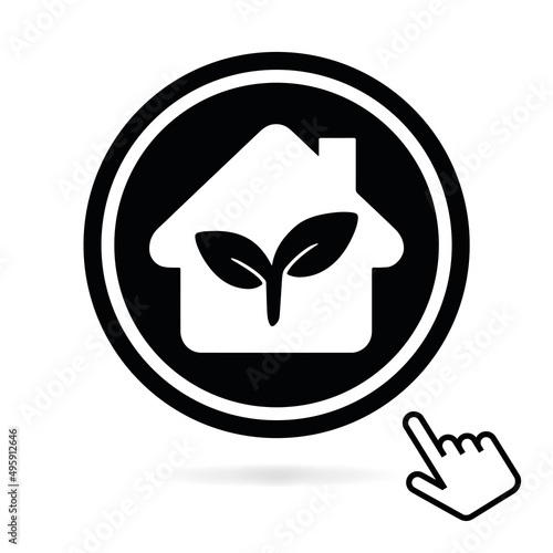 Logo maison écologique.