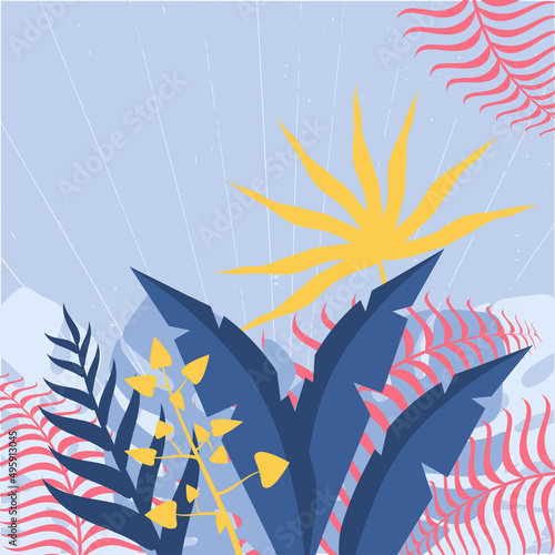 modern tropical shapes.Modern vector design for paper, cover, fabric, interior decoration.