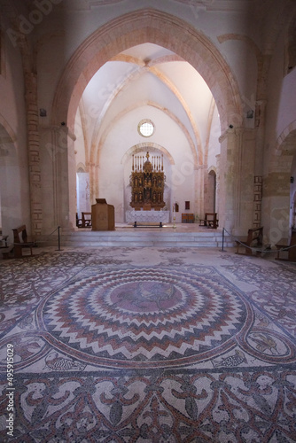 Tremiti Islands - Puglia - Island of San Nicola - Interior of the Church of Santa Maria a Mare - The precious mosaic floor
