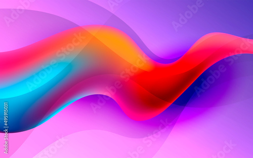 Abstract purple and pink color wave banner