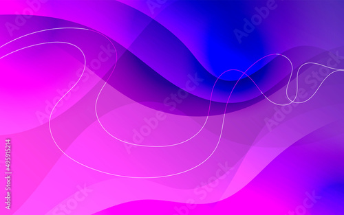 Abstract wave on purple and pink color banner
