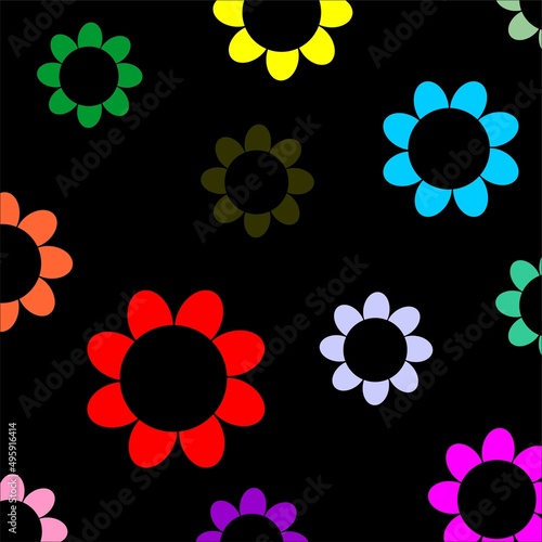 colorful flower backgrounds that can be used as graphic designs, wallpapers