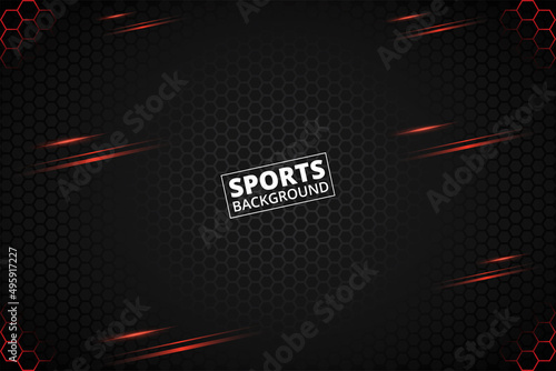 Dark Sports Background in geometric style design. Modern sports background vector illustration with shinny shapes.