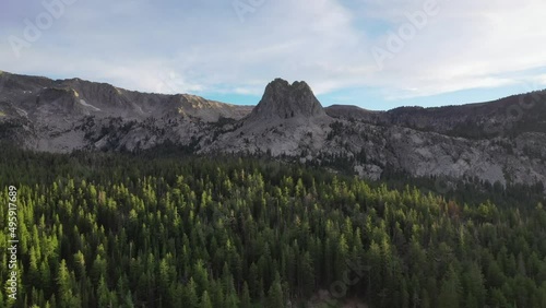 Wallpaper Mural Aerial View Of Mammoth Lakes Forest And Mountains In California, USA. - pullback Torontodigital.ca