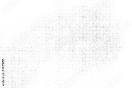 White And Grey Halftone Dotted Background. Abstract Square Dots Pattern. Silver Explosion Of Confetti. Digitally Generated Image. Vector Illustration, Eps 10.  