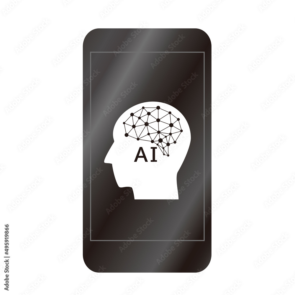 人工知能が搭載されたスマートフォン。 人工知能が搭載されたスマートフォン。