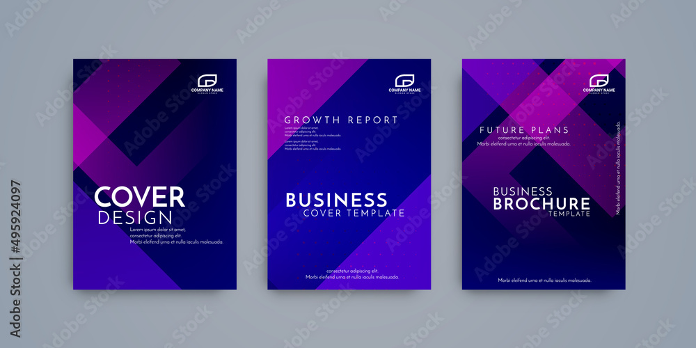 magazine booklet covers brochure template set