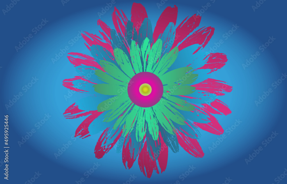beautiful flower in full bloom, vector spring and summer background beautiful flower in full bloom, vector spring and summer background