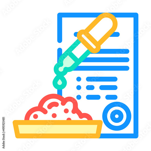 meat quality check color icon vector. meat quality check sign. isolated symbol illustration