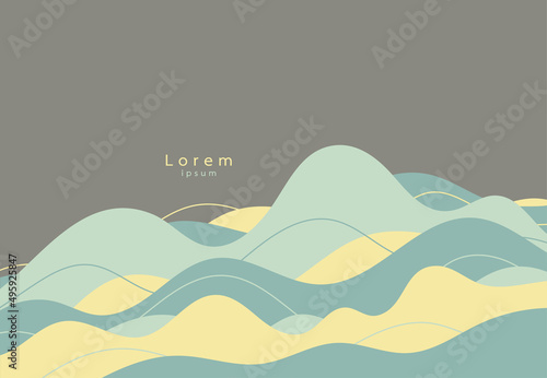 Modern organic abstract background with shapes and line minimalist style. Vector illustration