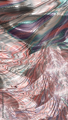 Fractal Graphical Abstract Painting Art Background Texture,Colorful Geometrical Artwork Poster,Modern Conceptual Print,3D Rendering,Illustration