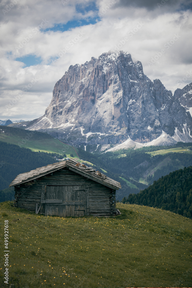 mountain hut in the dolomites