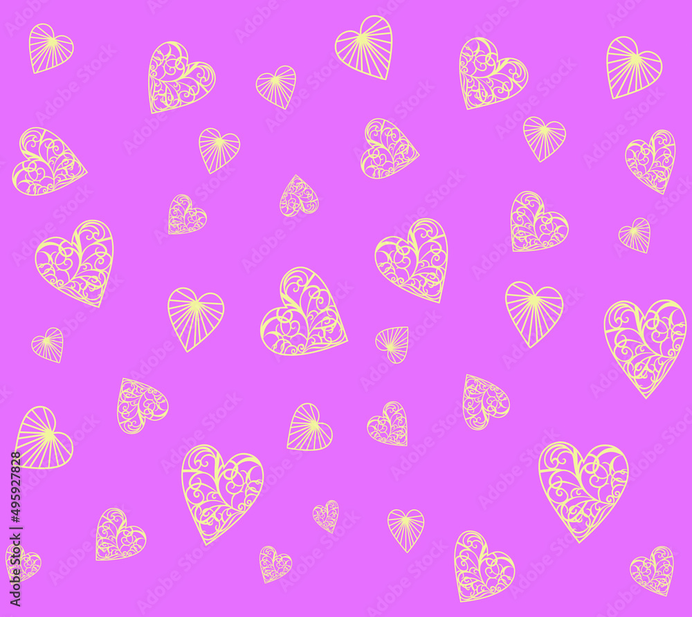 The background heart pattern design The background heart pattern design
