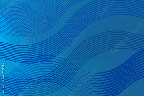 Abstract blue background with curved lines Premium Vector