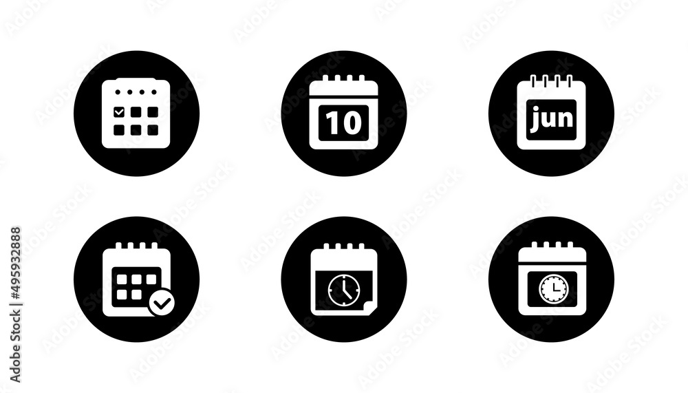 Set of vector with calendar icon on simple white background. Set of vector with calendar icon on simple white background.