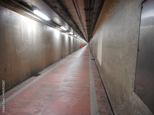 Undersea tunnel for pedestrians in Kawasaki, Japan