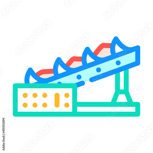 inclined screw feeder color icon vector. inclined screw feeder sign. isolated symbol illustration