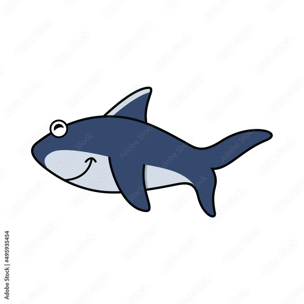 Shark character vector template. Cute shark vector Shark character vector template. Cute shark vector
